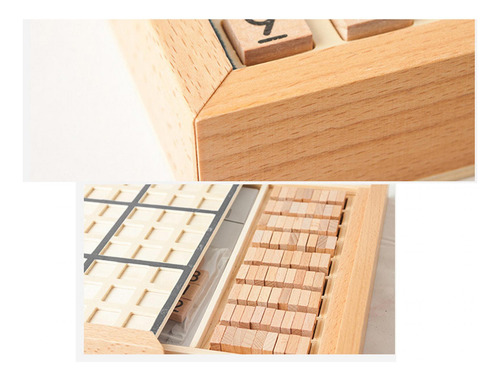 Juego De Sudoku De Madera, Juguete De Aprendizaje Con Negro