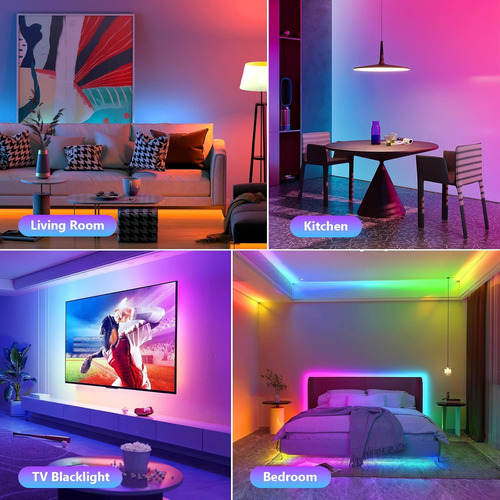 Guia De Luces Led Rgb Con Control Remoto Y App 10 Metros