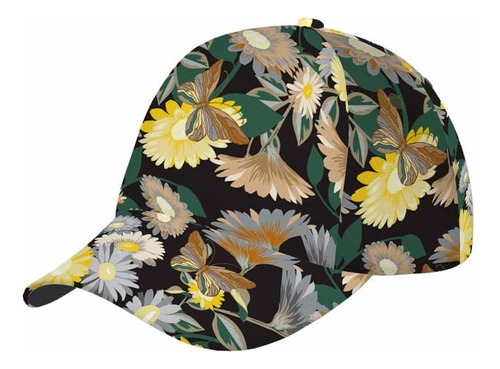 Alrbe Tin Gorras De Béisbol Flores De Mariposa Sombreros De 