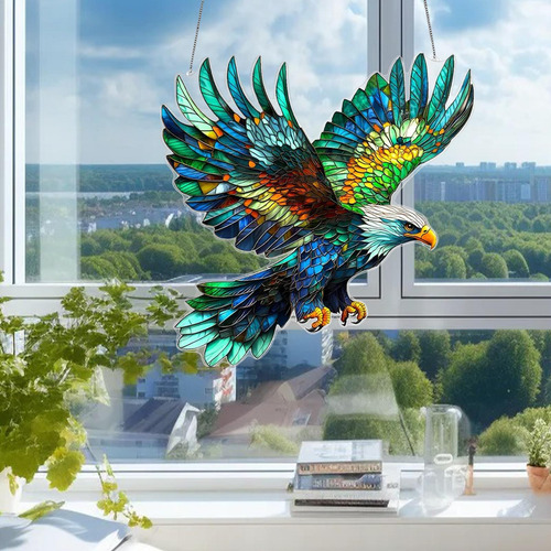 De Luz Para Ventana De Acrílico Teñido Colgante De Pájaro Co