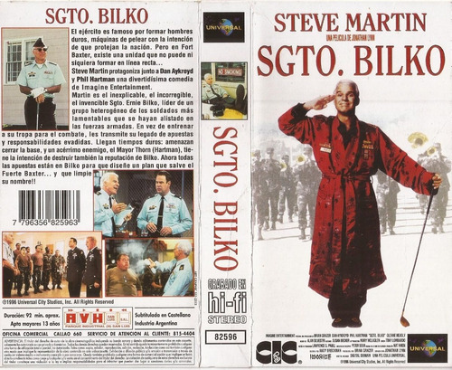 Sargento Bilko Vhs Steve Martin Dan Aykroyd