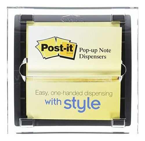 Post-it Pop-up Notas Dispensador Para Notes, Negro Dispensad