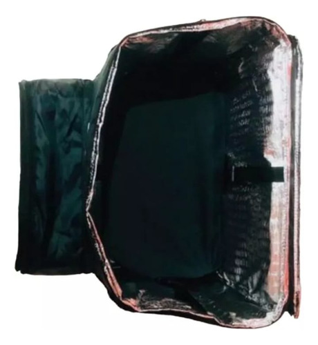 Mochila Uber Eats Negra Con Porta Vasos Negro Liso