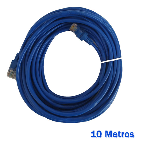 Kit 10 Cabo De Rede Patch Cord Rj45 Cat5e 10mt Le-304