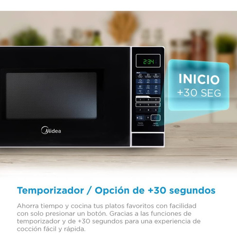 Horno Microondas 1050w Midea 20l Negro