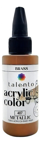 Tinta Acrylic Color Metallic 30ml Cor Brass
