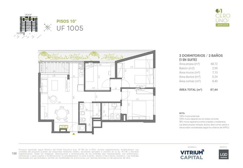 Imagen 2 de 18 de Venta Apartamento 3 Dormitorios Aguada 01 Libertador