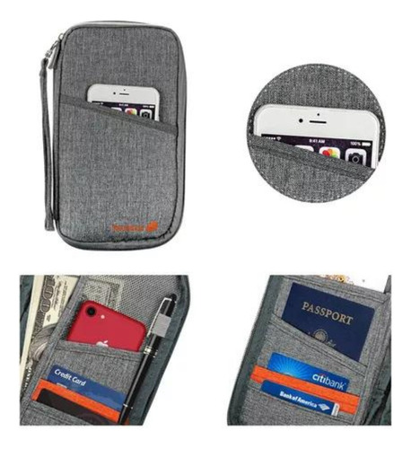 Billetera Porta Documentos, Organizado Viaje Pasaporte