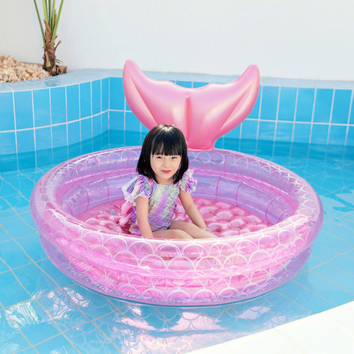 Bañera De Juego De Sirena Rosa Piscina Inflable Los 90cm