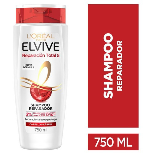 Shampoo Elvive Reparación Total 5 Para Cabello Dañado 750ml