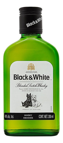 Caja De 48 Whisky Black And White Blend 200 Ml