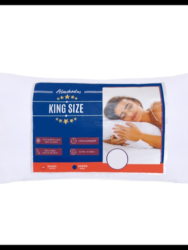 Almohada King Side 90cm X 50cm ,100% Lavable,anti Acaros