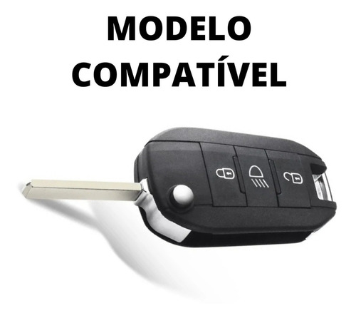 Capa Couro Caramelo Chave Canivete 3 Botões Peugeot 407 408