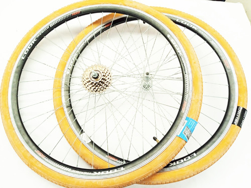 Rines Bicicleta R 28 X 1 1/2 Aerodinámic Kit,llantas,sprock 