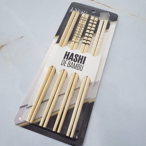 Kit 12 Hashis De Bambu Palitos De Comida Japonesa Sushi 24cm