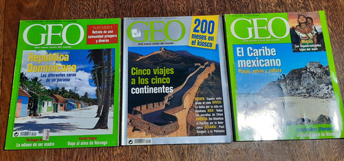 Lote 3 Revistas Geo México Caribe Viajes Dominicana 5 Contin