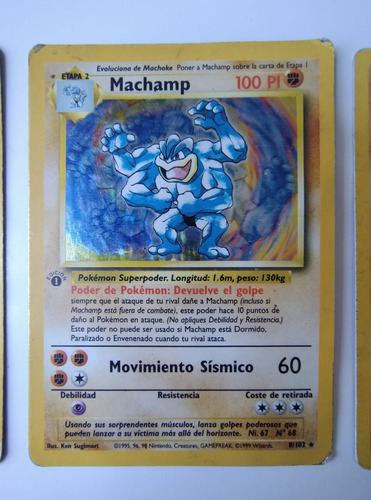 Machamp (holo) 1 Era Edición - Base Set - Carta Pokemon 