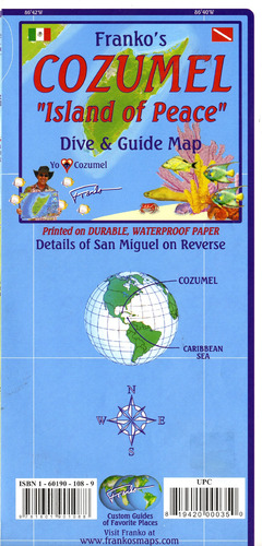 Franko Maps Cozumel - Mapa De Buceo Para Buceadores Y Bucead