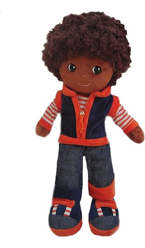 Girlzndollz Avery Black Boy Muñeca Azul Marino, Naranja, Ma