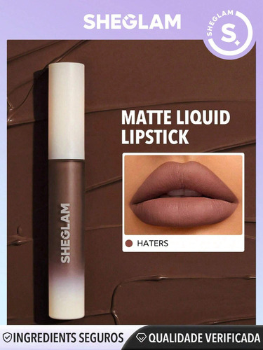 Sheglam Batom Lipstick Líquido Matte Allure Sheglam Shein Alta Pigmentação Cor Haters
