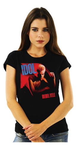 Polera Mujer Billy Idol Rebel Yell Rock Impresión Directa