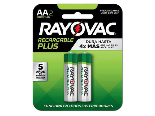 Pack 10 Pilas Aa Rayovac Recargable Plus Blister 2 Unidades