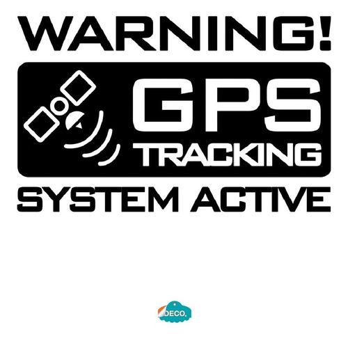 Vinilo Para Auto Frase Alerta Gps Activo