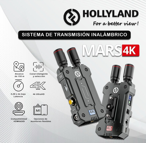 Hollyland Sistema De Transmision Inalámbrica Mars 4k