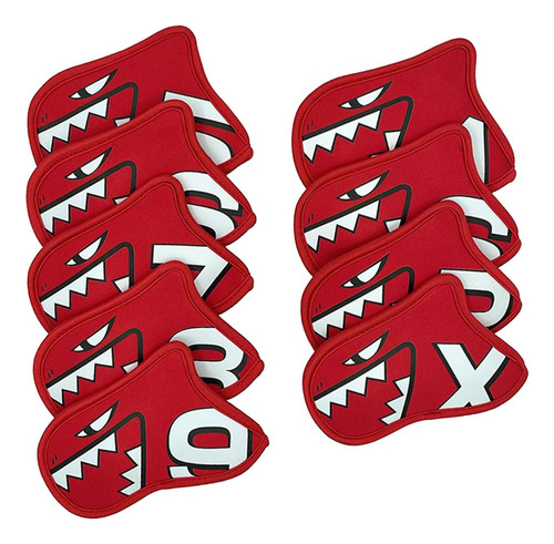 9 Unids Golf Iron Covers Set Protector Regalo Rojo