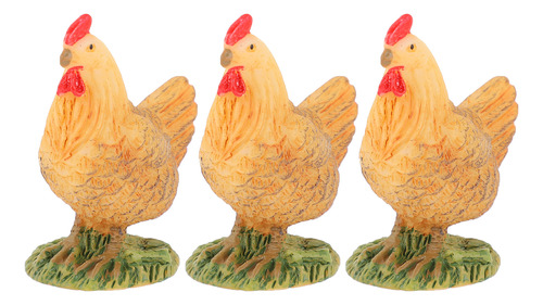 Adornos De Pollo Con Forma De Estatua De Gallo En Miniatura,