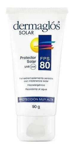 Protector Solar Dermaglós Fps80 Piel Sensible Crema X 90g