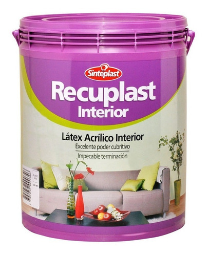 Recuplast Interior Mate Pintura Latex 6 Colores X 1 Litro 