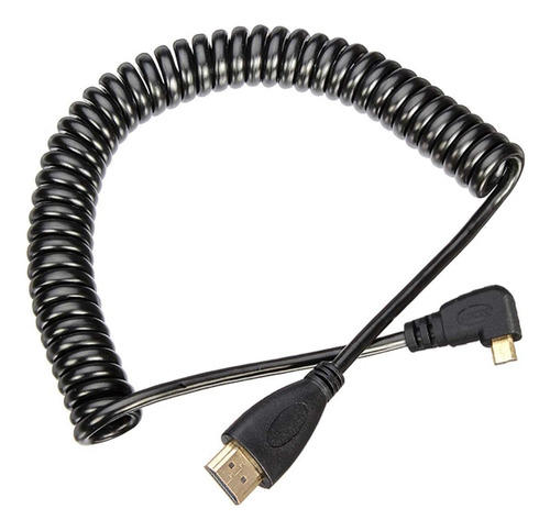 Cy Stretch Spring Micro Hdmi A Hdmi Male Hdtv Cable Para Tel