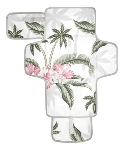 Tropical Hawaiian Palm Trees Portable Diaper Changing Pad,