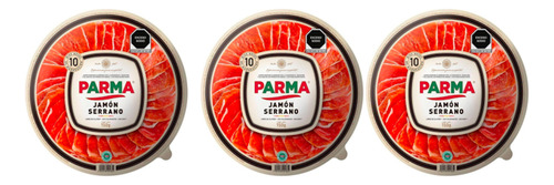 Jamón Serrano Parma Charola 3 Piezas De 150 G