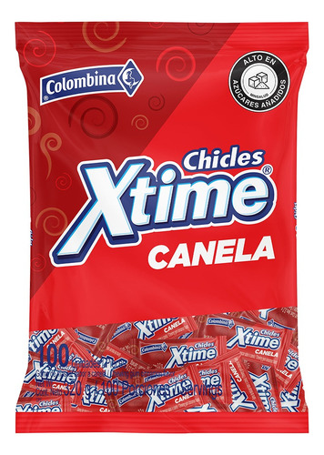 Chicles Xtime Canela X100 Und  