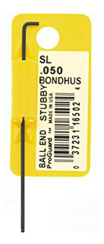 Bondhus 16502 .050  Stubby (extremo De Bola Punta Hex Key L-