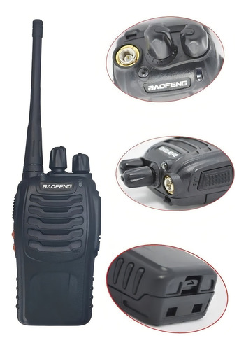 Pack 2 Radios Transmisor Walkie Talkie Baofeng 888s