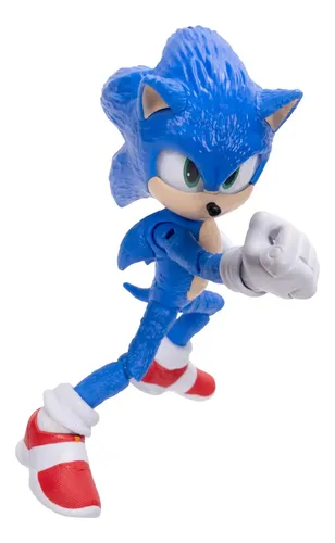 Boneco Articulado Sonic - Sonic 3 Movie - 13 Cm - Jakks | Frete grátis