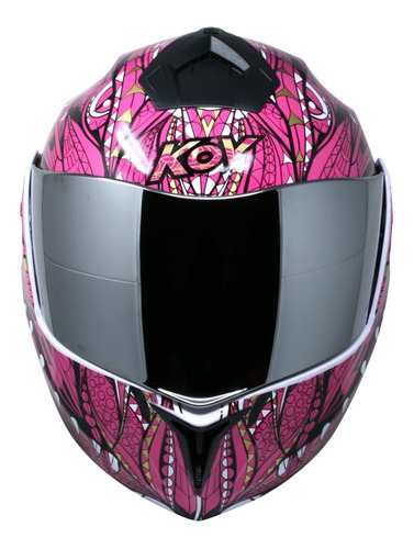 Casco Kov Abatible Modular Motocicleta Kov Alebrije