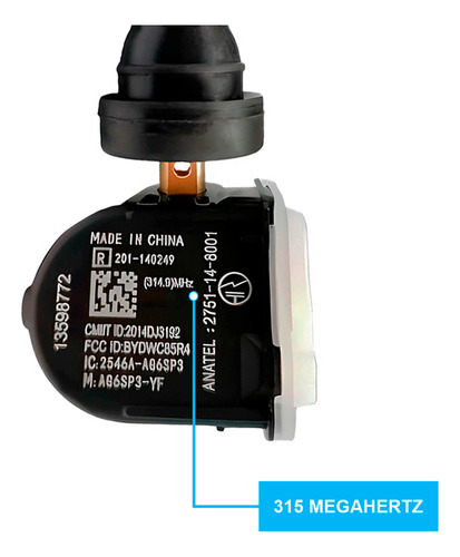 Sensor Presion Aire Llanta Para Suburban 2500 6.0l V8 2010