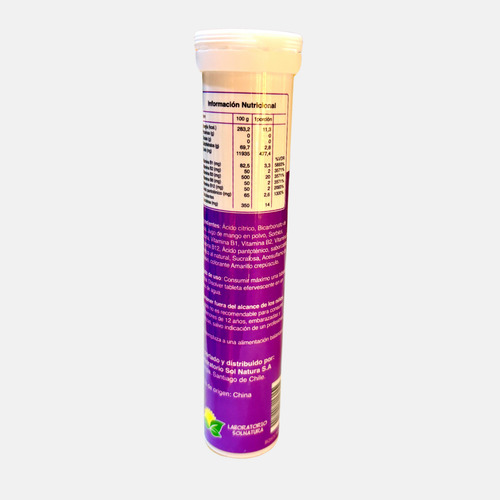 Complejo B Efervescente Sabor A Mango 20 Tabletas