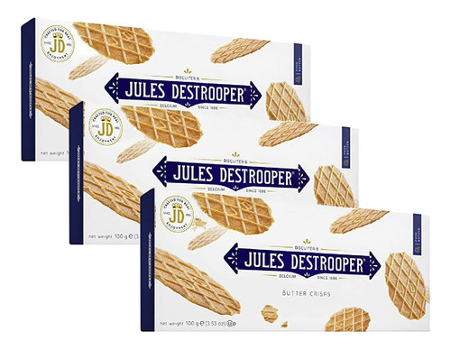 Biscoito Jules Destrooper Butter Crisps 100g (3 Pacotes
