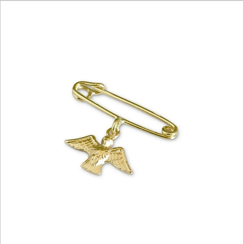 Alfinete Ouro 18k C/ Pingente Divino Espírito Santo (av) Cor Dourado