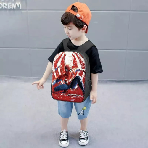 Kit de Mochilas Escolares de Marvel Spiderman - Incluye Mochila, Lonchera y Estuche para Lápices