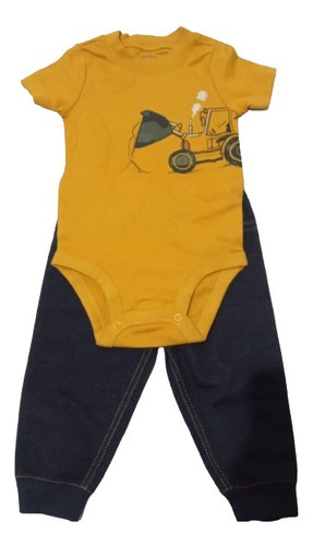 Ropa De Bebe Carters Conjunto Pañalero Y Pantalon T 12 M (Usado)
