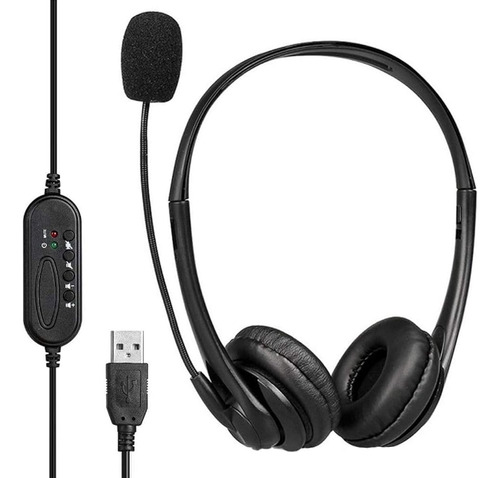 Auriculares Usb Con Micrófono Para Pc, Computadora Portátil,