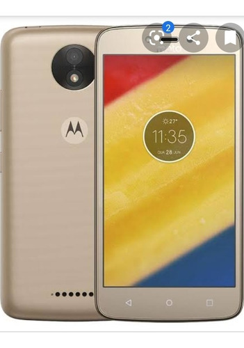 Celular Usado Moto C Plus( Motorola), Fone, Carregador E Tv