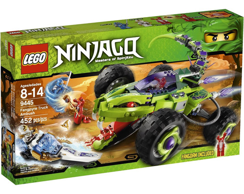 Lego Ninjago Fangpyre Truck Ambush 9445, Camión De Juguete