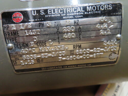 Nib Us Motor F-4604-00-677 1-1/2hp 230/460v 3ph 3450rpm Ccm